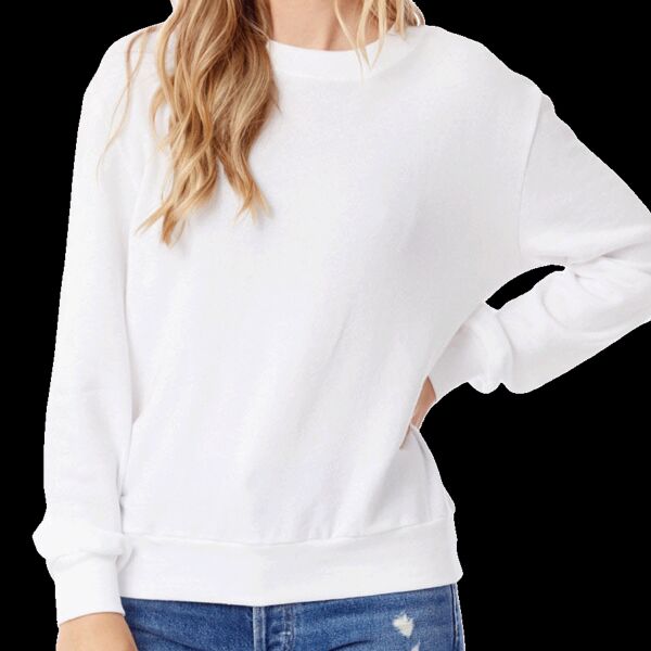 Ladies' Washed Terry Throwback Pullover Sweatshirt Thumbnail