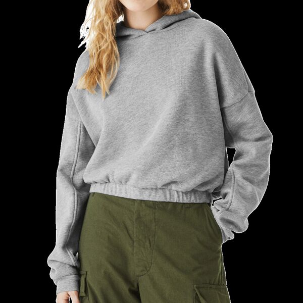 Ladies' Sponge Fleece Cinched Bottom Hooded Sweatshirt Thumbnail