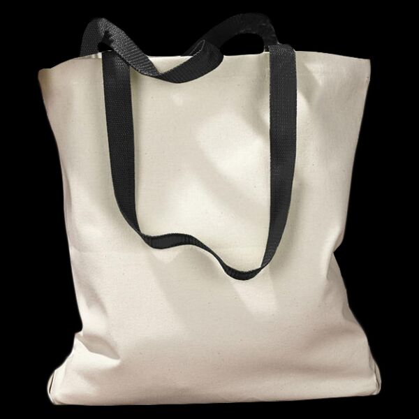 Canvas Tote with Contrasting Handles Thumbnail