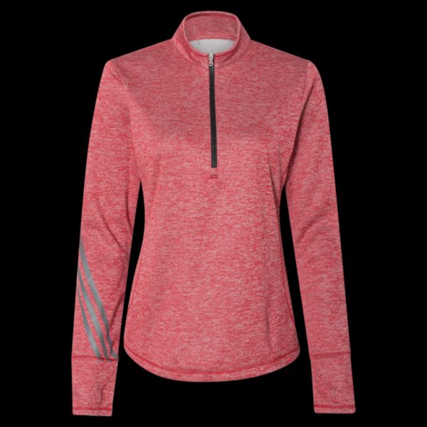 Women's Brushed Terry Heathered Quarter-Zip Pullover Thumbnail